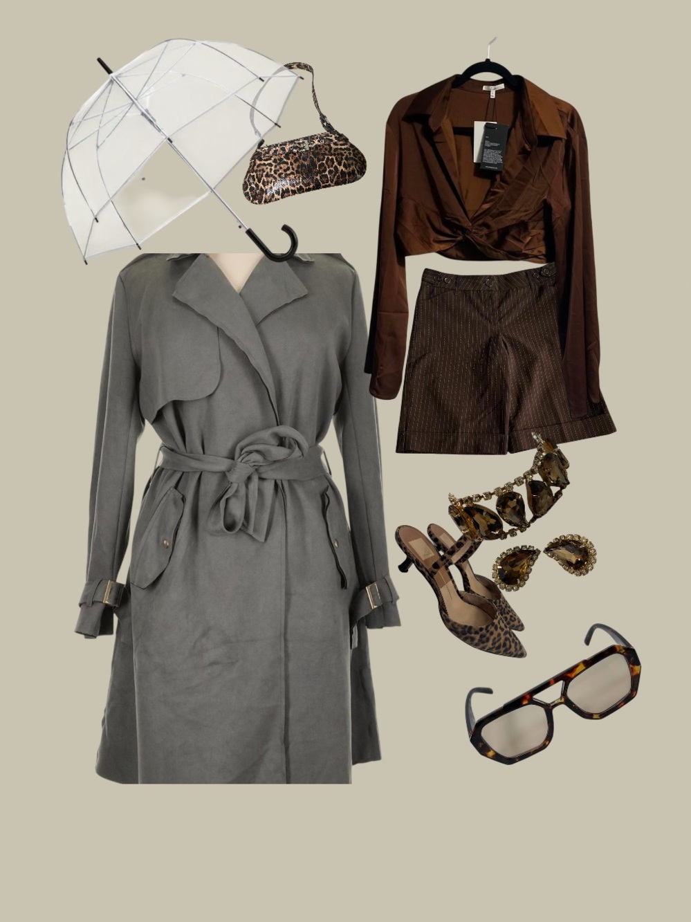 COS Suede Belted Trench Coat